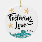 Stimuleren van liefde - Foster Care Adoption Gifts Keramisch Ornament (Achterkant)
