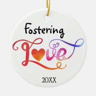 Stimuleren van liefde - Foster Care Adoption Gifts Keramisch Ornament