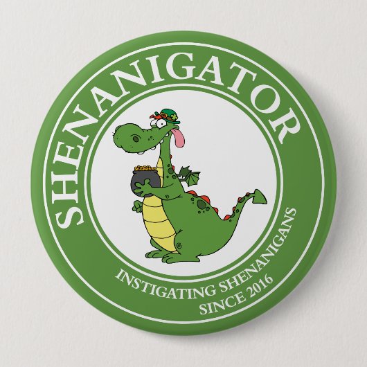 Stimulerende Shenanigans sinds de circulaire Butto Ronde Button 4,0 Cm (Voorkant)