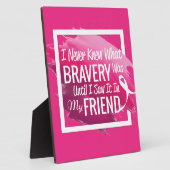 Stimulerende woorden voor een dappere vriend met k fotoplaat (Zijkant)