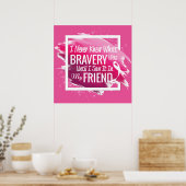 Stimulerende woorden voor een dappere vriend met k poster (Keuken)