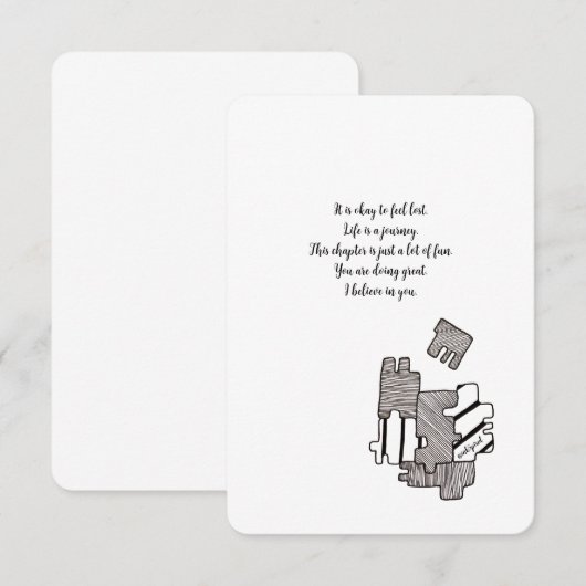 Stimulering, geloof ik in u, een vlakke Kaart (Voorkant / Achterkant)