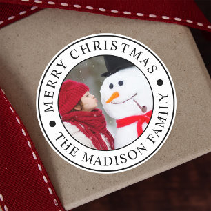 Stimulering kerstfeestdag ronde sticker