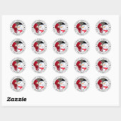 Stimulering kerstfeestdag ronde sticker (Vel)