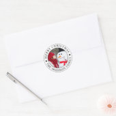 Stimulering kerstfeestdag ronde sticker (Envelop)