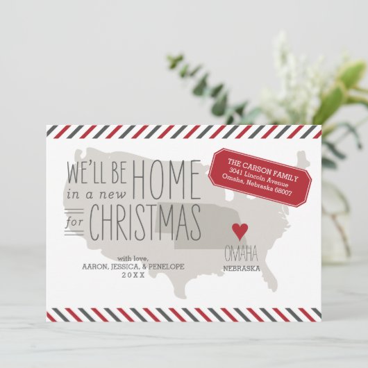 Stimulering kerstmis in Nebraska Feestdagenkaart (Staand voorkant)