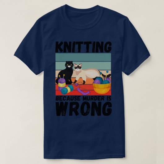 Stimulering omdat moord verkeerd is, grappige  kat t-shirt (Design voorkant)
