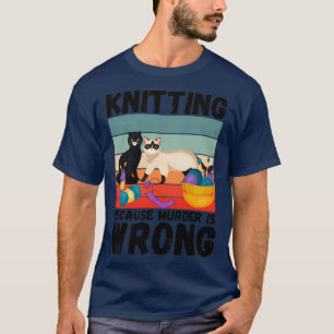 Stimulering omdat moord verkeerd is, grappige  kat t-shirt