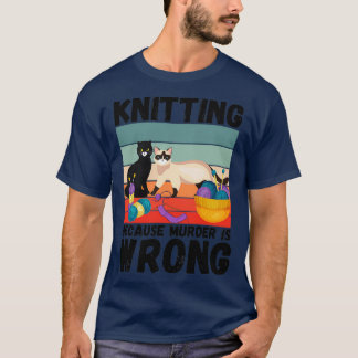 Stimulering omdat moord verkeerd is, grappige  kat t-shirt