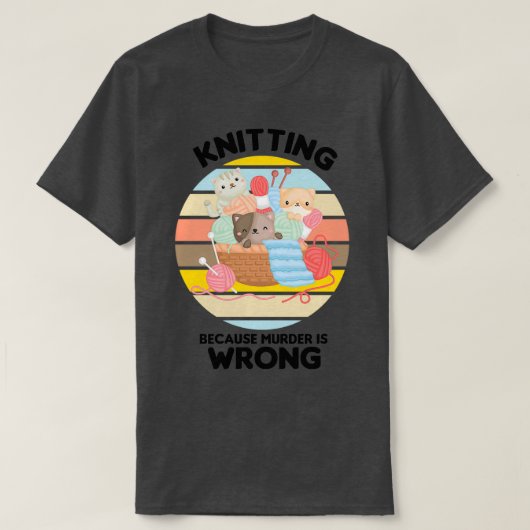 Stimulering omdat moord verkeerd is, grappige  kat t-shirt (Design voorkant)