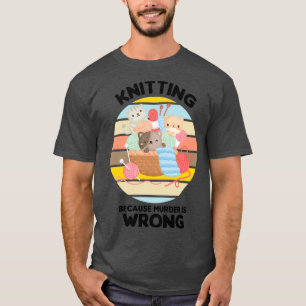 Stimulering omdat moord verkeerd is, grappige  kat t-shirt