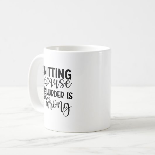 Stimulering omdat moord verkeerd is koffiemok (Voorkant links)