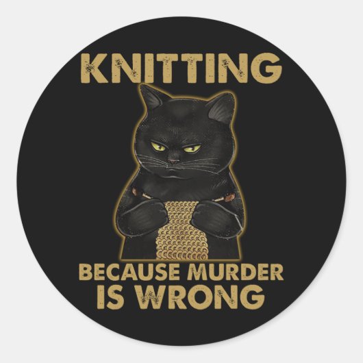 Stimulering omdat moord verkeerd is ronde sticker (Voorkant)