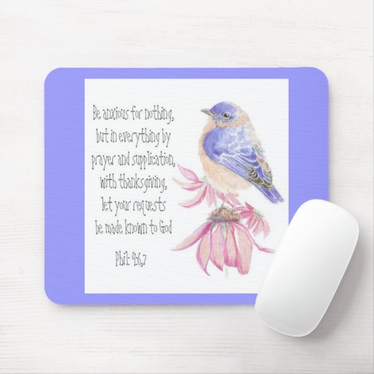 Stimulering, scripts, veilige blauwvogel muismat (Met muis)