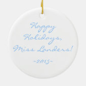 Stimulering van de kerstversiering van de leraar keramisch ornament (Achterkant)