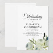 Stimulering van de Waterverf "Floral botanica" Kaart (Voorkant / Achterkant)