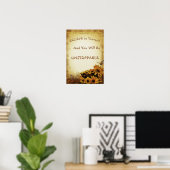 Stimulering van Gezegde goudzonnebloemen Poster (Thuiskantoor)