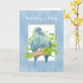 Stimulering van vriendschap met Cute Parrot Couple Kaart (Gele Bloem)