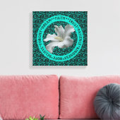 Stimulering van woorden Hibiscus Inspirerend Canvas Afdruk (Insitu (Woonkamer))