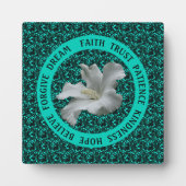 Stimulering van woorden Hibiscus Inspirerend Fotoplaat (Voorkant)