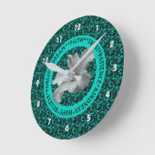 Stimulering van woorden Hibiscus Inspirerend Ronde Klok (Hoek)