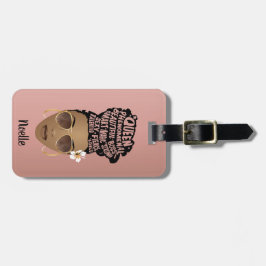 Stimulering van zwarte vrouwen, Natural Hair Bun,  Bagagelabel