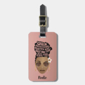 Stimulering van zwarte vrouwen, Natural Hair Bun, Bagagelabel (Voorkant verticaal)