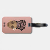 Stimulering van zwarte vrouwen, Natural Hair Bun, Bagagelabel (Achterkant horizontaal)