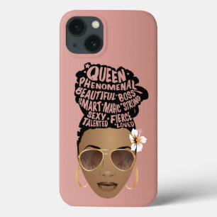 Stimulering van zwarte vrouwen, Natural Hair Bun,  Case-Mate iPhone Case