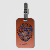 Stimulering van zwarte vrouwen, Natural Hair Coppe Bagagelabel (Voorkant (verticaal))