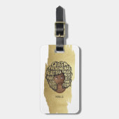 Stimulering van zwarte vrouwen, natuurlijk haar, G Bagagelabel (Voorkant verticaal)