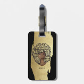 Stimulering van zwarte vrouwen, natuurlijk haar, G Bagagelabel (Achterkant verticaal)