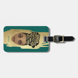 Stimulering van zwarte vrouwen, natuurlijk haar, g bagagelabel