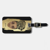 Stimulering van zwarte vrouwen, natuurlijk haar, G Bagagelabel (Voorkant horizontaal)