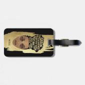 Stimulering van zwarte vrouwen, natuurlijk haar, G Bagagelabel (Achterkant horizontaal)