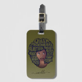 Stimulering van zwarte vrouwen, natuurlijk haargro bagagelabel (Voorkant (verticaal))