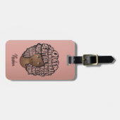 Stimulering van zwarte vrouwen, natuurlijke haarkl bagagelabel (Voorkant horizontaal)