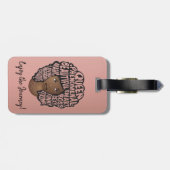 Stimulering van zwarte vrouwen, natuurlijke haarkl bagagelabel (Achterkant horizontaal)