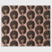 Stimulering van zwarte vrouwen, natuurlijke haarkl cadeaupapier (Vlak)