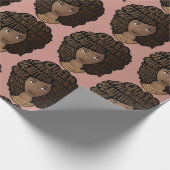 Stimulering van zwarte vrouwen, natuurlijke haarkl cadeaupapier (Hoek)