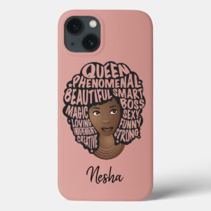Stimulering van zwarte vrouwen, natuurlijke haarkl Case-Mate iPhone case