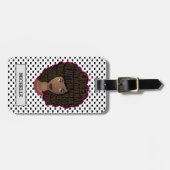 Stimulering van zwarte vrouwen, zwarte en witte po bagagelabel (Voorkant horizontaal)