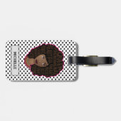 Stimulering van zwarte vrouwen, zwarte en witte po bagagelabel (Achterkant horizontaal)