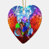 Stimuleringsboodschap voor leiderschap. keramisch ornament (Links)