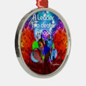 Stimuleringsboodschap voor leiderschap. metalen ornament (Rechts)