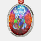 Stimuleringsboodschap voor leiderschap. metalen ornament (Links)