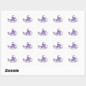 Stimuleringssticker voor Kinderen - Octopus Vierkante Sticker (Vel)