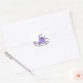 Stimuleringssticker voor Kinderen - Octopus Vierkante Sticker (Envelop)