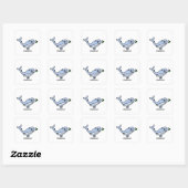 Stimuleringssticker voor Kinderen - Walvis Vierkante Sticker (Vel)