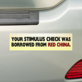 Stimulus Check Bumpersticker (Op auto)